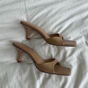 RAYE nude muled heels